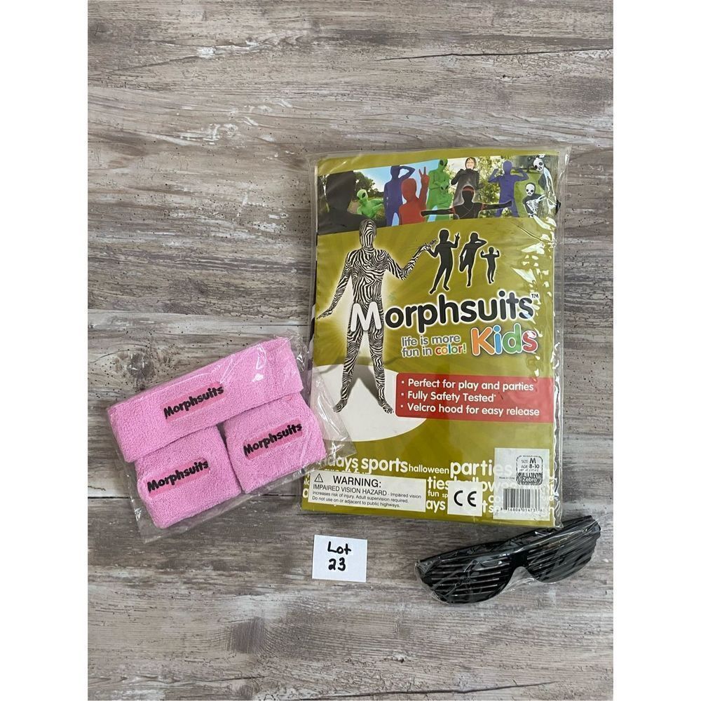 Morphsuits Zebra Kids Medium 8-10 Halloween Costume Lot 23